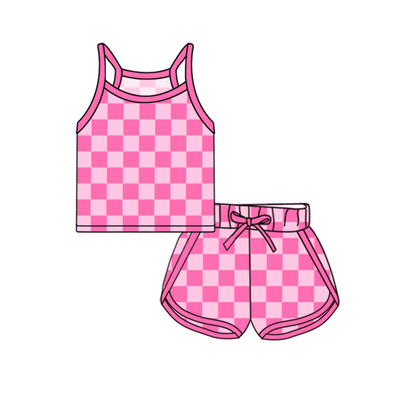 3.3GSO2336 Pink Plaid Suit
