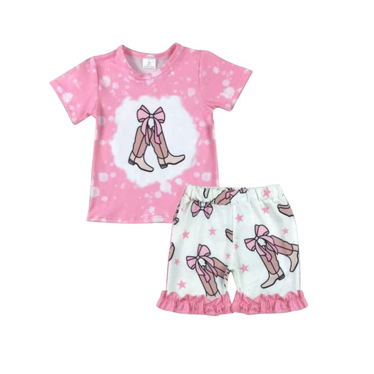 3.14GSSO2354 Boots Girls Pink Set