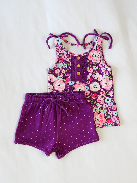 3.14GSSO2358 Dark Purple Flower Set