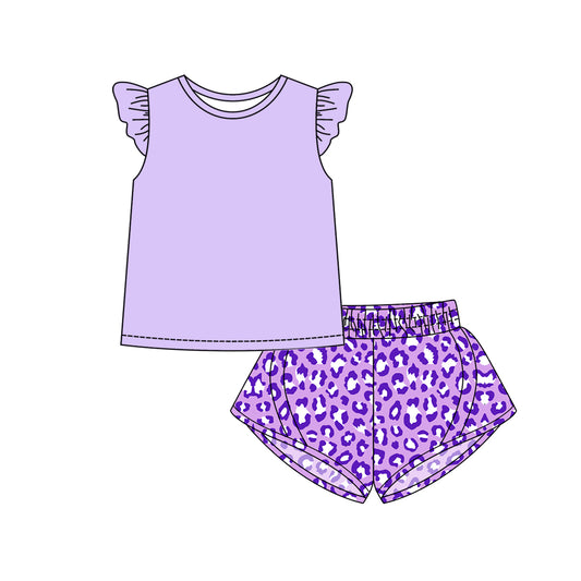 3.20GSSO2422 Purple Leopard Print Suit