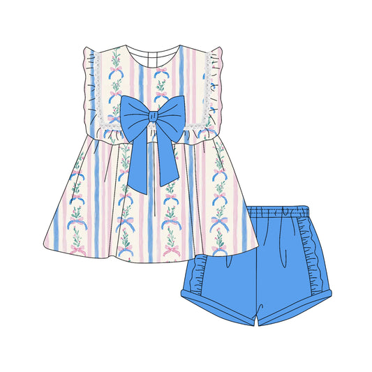 3.27GSSO2533 Blue Bow Summer Suit