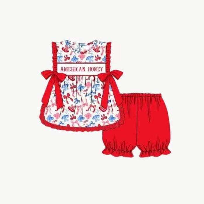 3.27GSSO2538 Letter Red Flower Summer Set