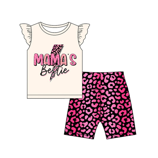 6.4GSD2596 Leopard print short-sleeved suit