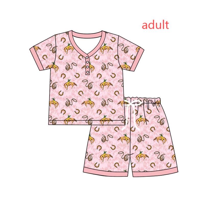 6.4 GSSO2617 Adult pink horse riding suit