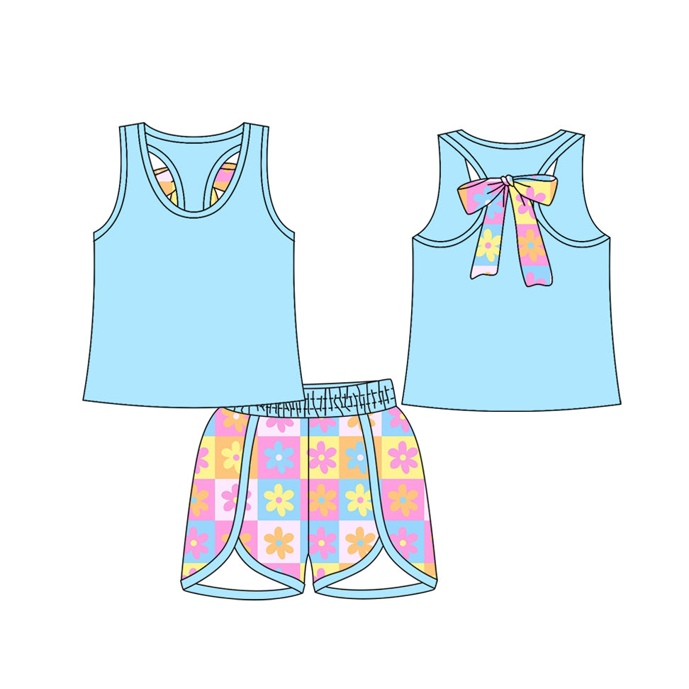 6.4 GSSO2622 Blue bow flower set