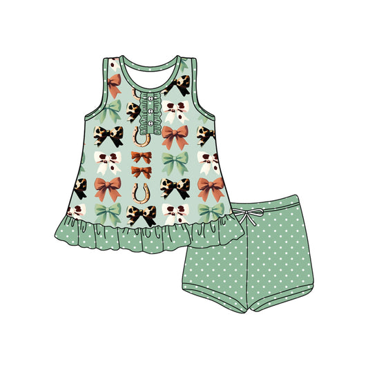 5.22 GSPO2037 Green Cow Wave Dot Set