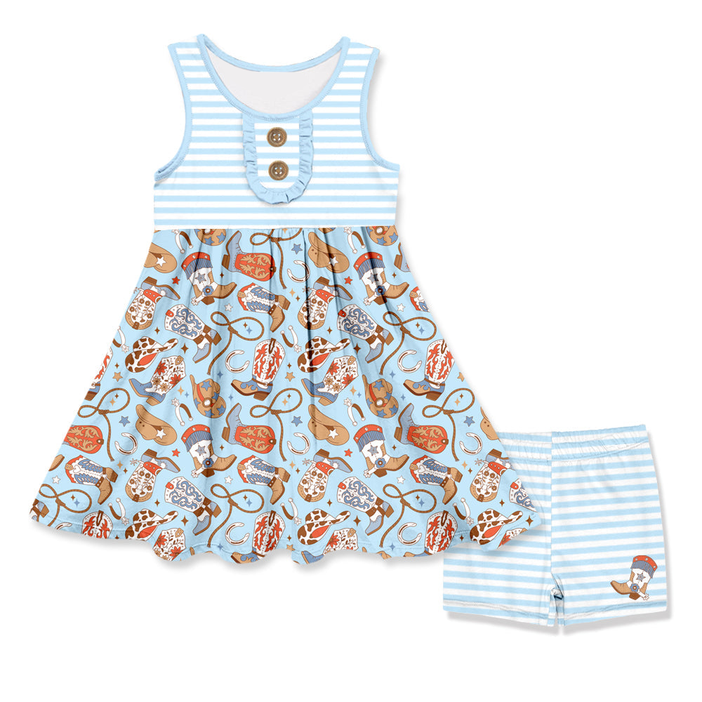 5.27GSSO2645 Boots Stripe Blue Set