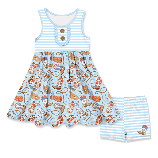 5.27GSSO2645 Boots Stripe Blue Set