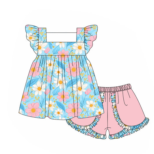 5.28GSSO2650 Flower Pink Girls Suit