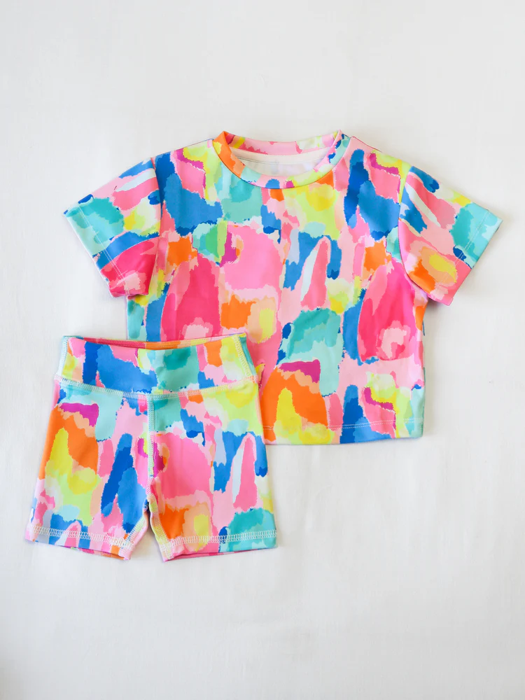 5.28GSSO2651 Tie-dye colorful girl suit