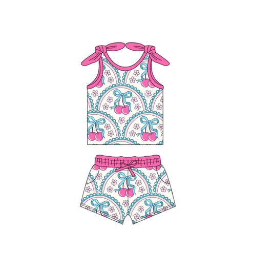 5.28GSSO2653 Cherry Suspender Girls Suit