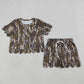 4.1 GSSO3225 Baby Girls Southern Olive Camo Top Shorts Scallop Clothes Sets