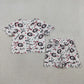 3.30 GSSO3250 Baby Girls Star Bows Scallop Shorts Team Clothes Sets