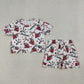 GSSO3253 Baby Girls Star Bows A Elephants Top Scallop Shorts Team Clothes Sets