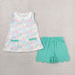 RTS NO MOQ milk silk GSSO3632 Baby Girls Colorful Daisy Collar Pockets Tunic Scallop Shorts Clothes Set