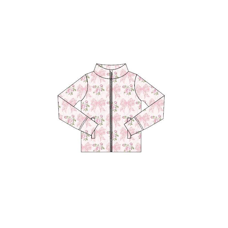 6.5GT1075 Bowknot Flower Yoga Long Sleeve Top