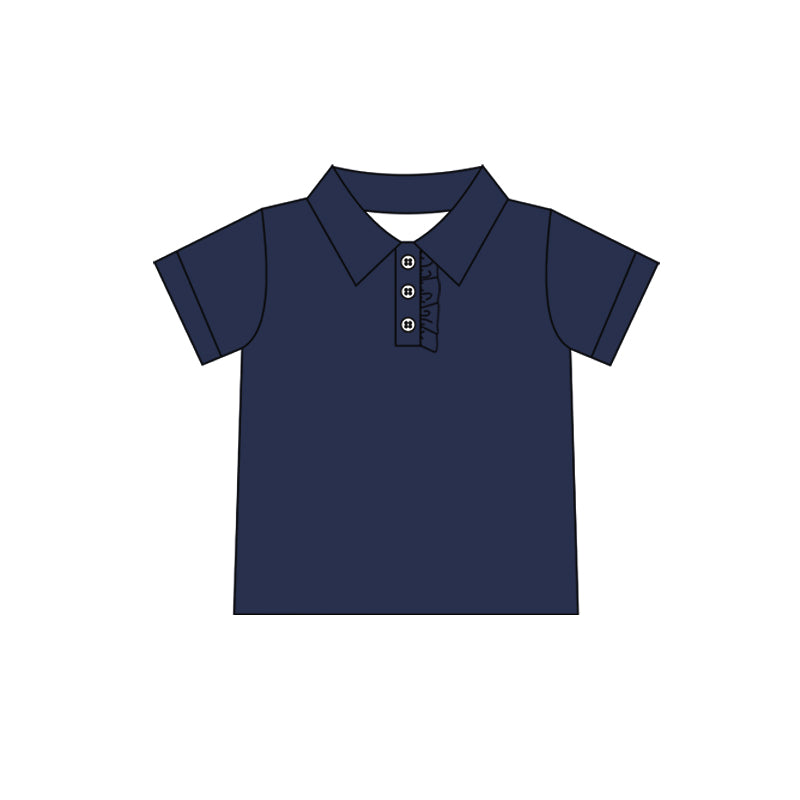 6.7GT1086 Navy blue short-sleeved top