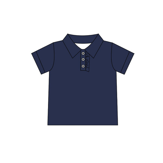 6.7GT1086 Navy blue short-sleeved top