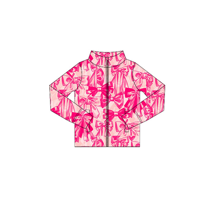 6.27GT1095 Bow zipper long-sleeved top