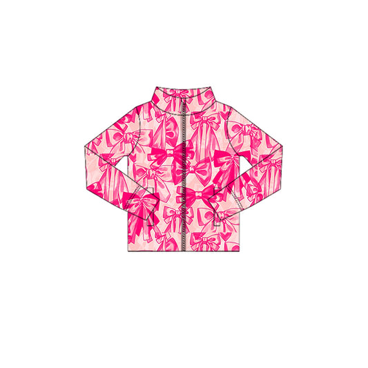 6.27GT1095 Bow zipper long-sleeved top