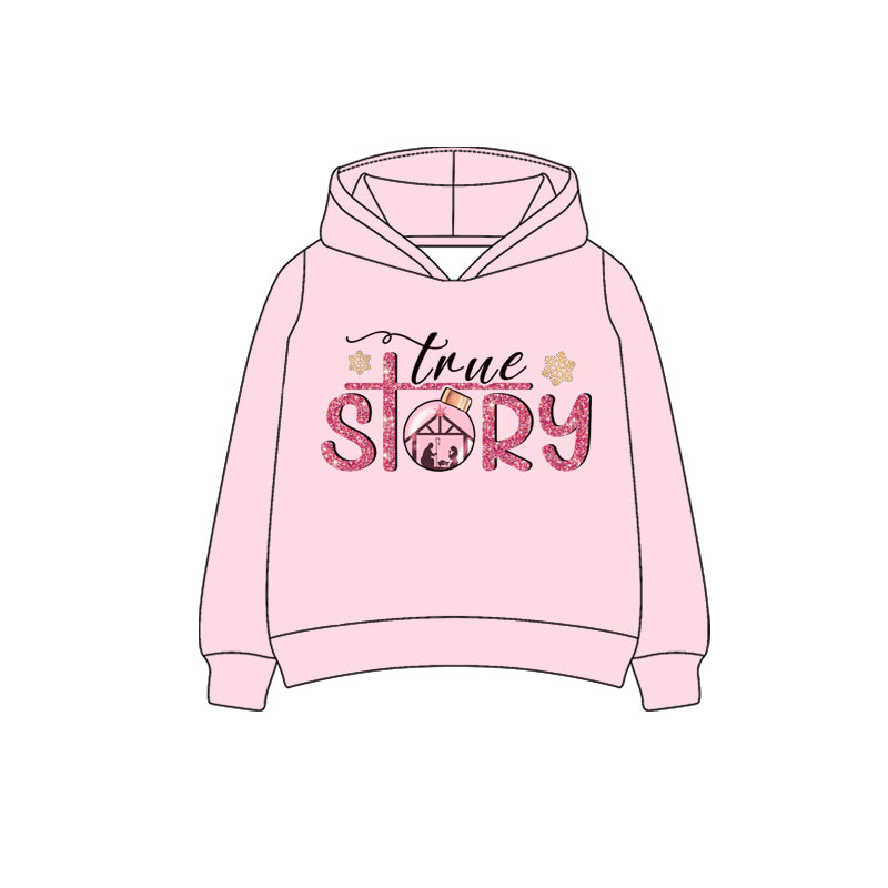 7.5GT1098 Pink Hooded Long Sleeve Top