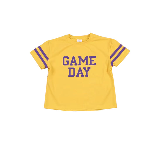 7.5GT1100 yellow letter short-sleeved top