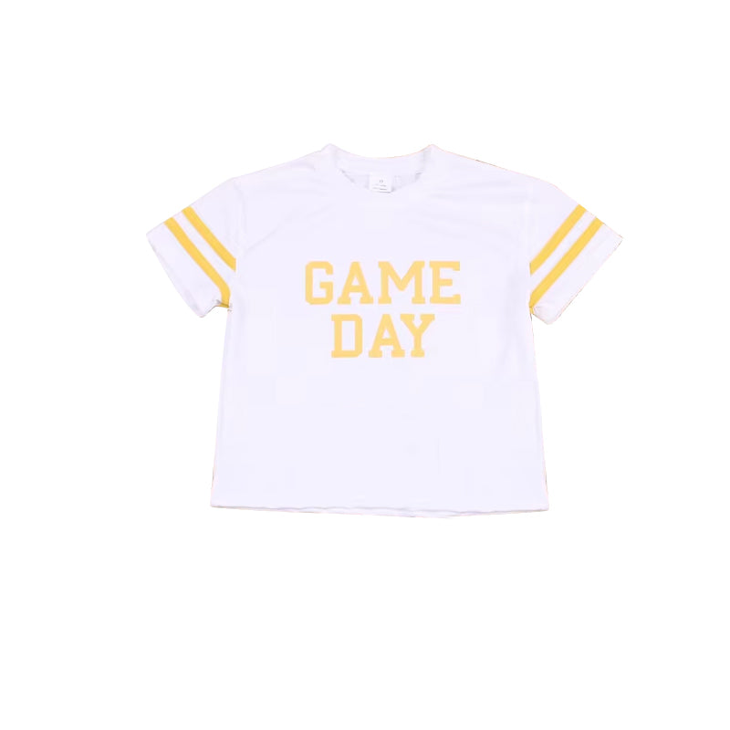 7.5GT1101 white letter short-sleeved top