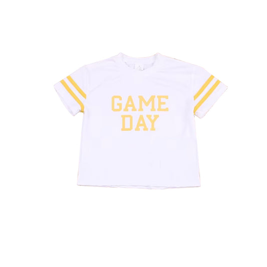7.5GT1101 white letter short-sleeved top