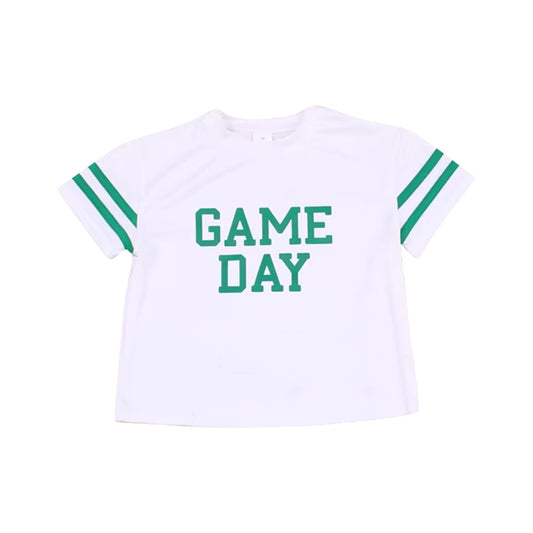 7.5GT1103 Green letter short-sleeved top