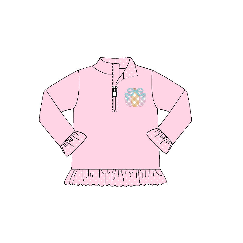 7.7GT1112 Pumpkin pink long-sleeved top