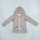 NEW RTS NO MOQ milk silk GT1144 Baby Girls Khaki Camo Deer Pocket Zip Hoodie Jackets Top