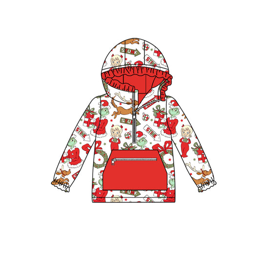 X820 GT1146 Cartoon Christmas Girls Top