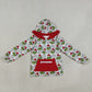 RTS NO MOQ Sibling milk silk Baby Girls Christmas Zipper Pullover Legging Pants Set Pajamas Sets Rompers Hoodies Top Blankets