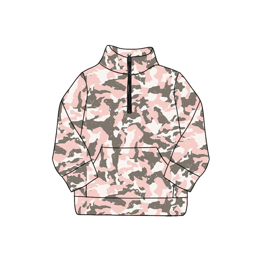 X912 GT1175 Pink Camouflage Deer Yoga Top for Adults