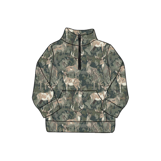 X912 GT1177 Green Camouflage Duck Yoga Top for Adults