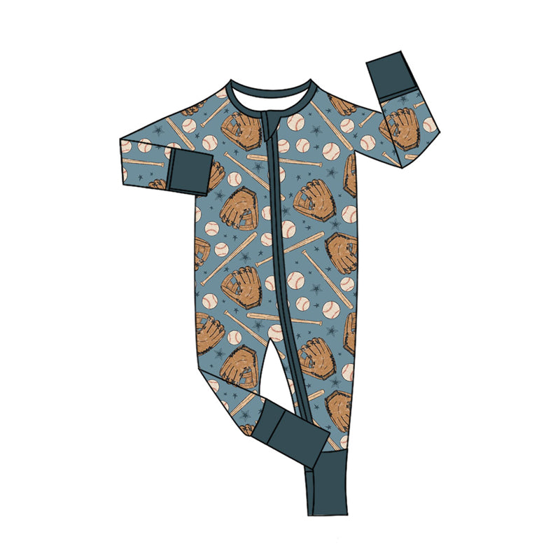 X826 GT1184 Hand Gesture Baseball Zipper Bodysuit