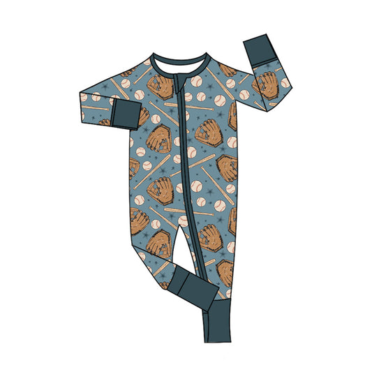 X826 GT1184 Hand Gesture Baseball Zipper Bodysuit