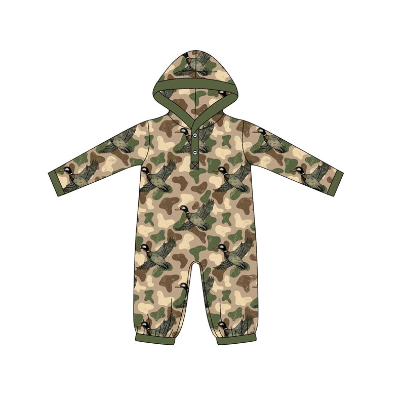 X826 GT1187 Hooded Duck Long Sleeve Bodysuit