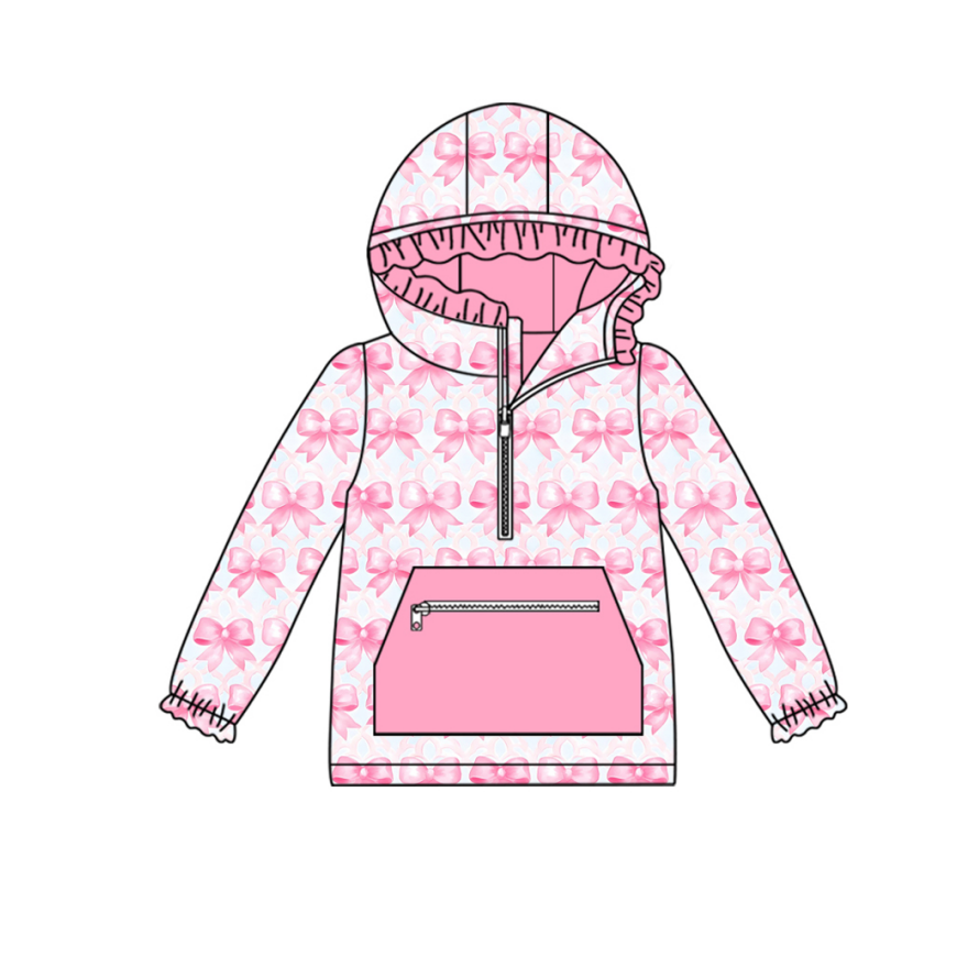 X901 GT1193 Pink Pocket Hooded Top