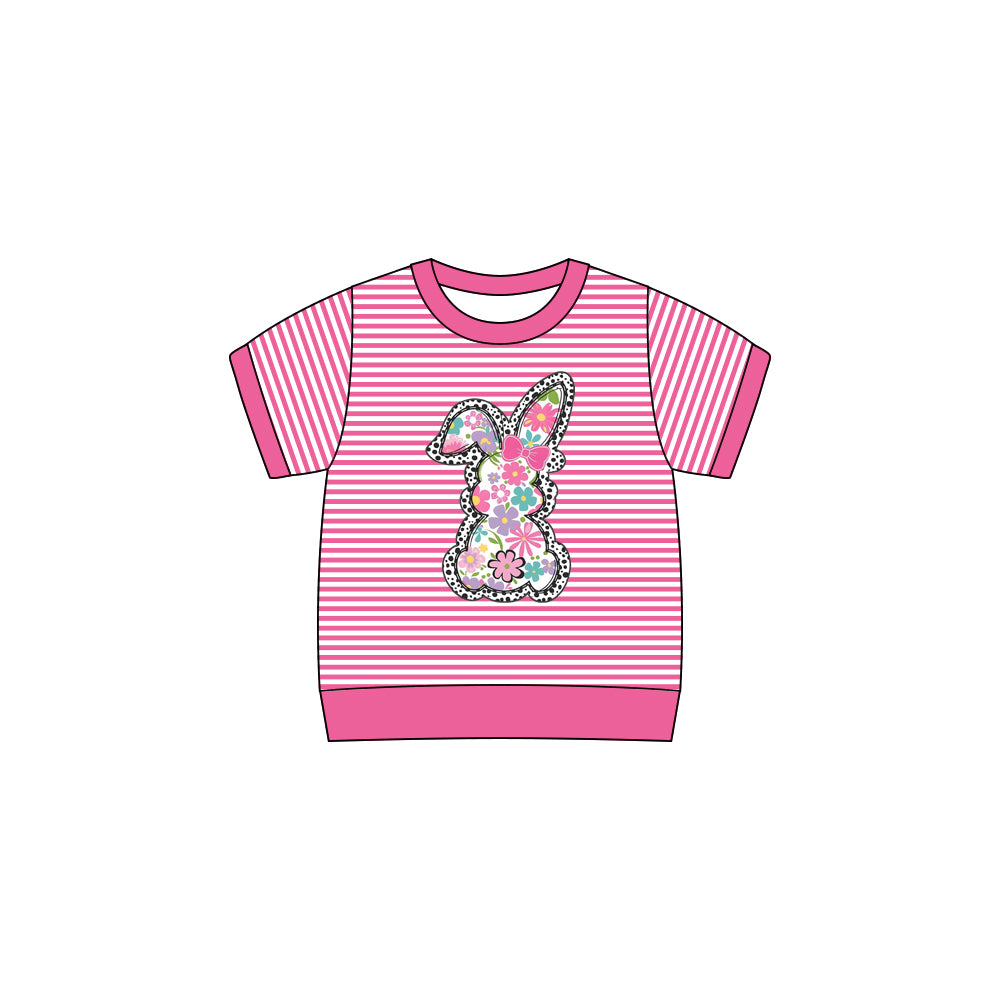 X930 GT1259 Pink Rabbit Striped Top