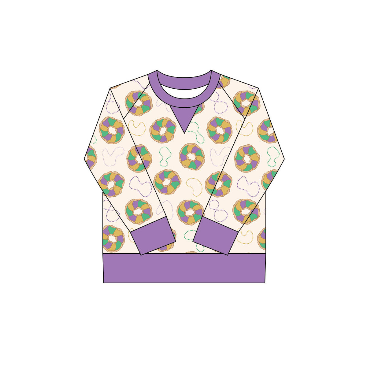 X918 GT1266 Purple Cartoon Yoga Top
