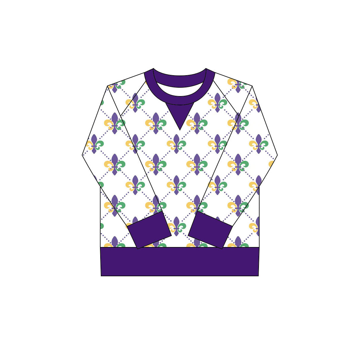 X918 GT1267 Purple Carnival Cartoon Yoga Top