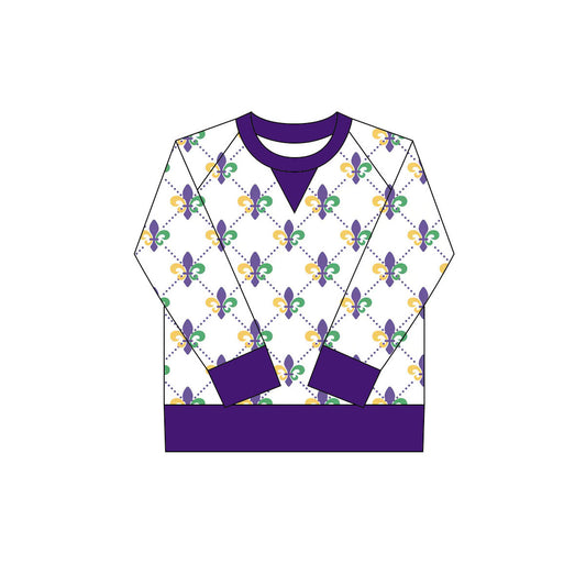 X918 GT1267 Purple Carnival Cartoon Yoga Top
