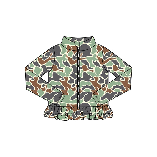 X10.17 GT1318 Light Green Camouflage Yoga Top