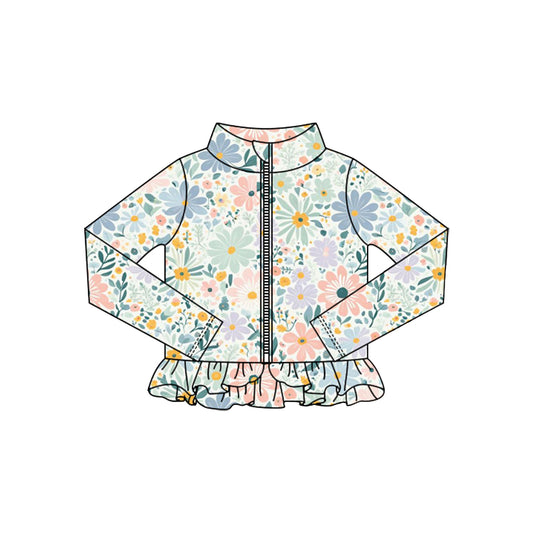 X10.17 GT1326 Blue Floral Yoga Top