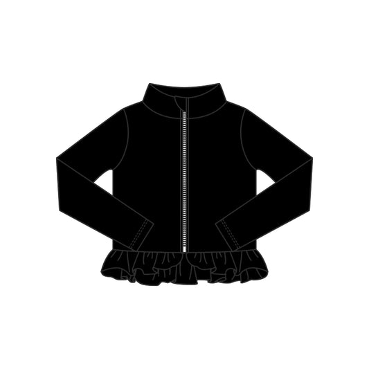 X10.17 GT1329 Black Zipper Yoga Top