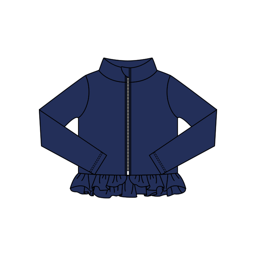 X10.17 GT1330 Blue Zipper Yoga Top