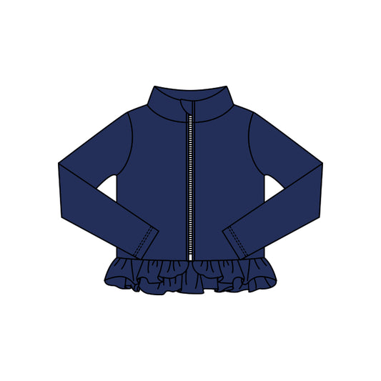 X10.17 GT1330 Blue Zipper Yoga Top