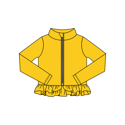 X10.17 GT1331 Yellow Zipper Yoga Top