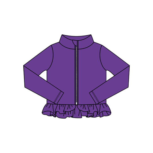 X10.18 GT1332 Purple Zipper Yoga Top